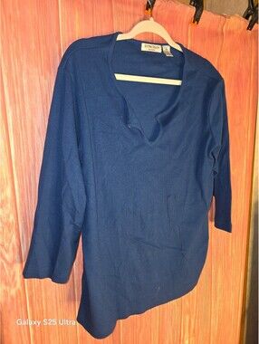 Extra Touch Navy Blue Sportswear Long Sleeve Top 30/32